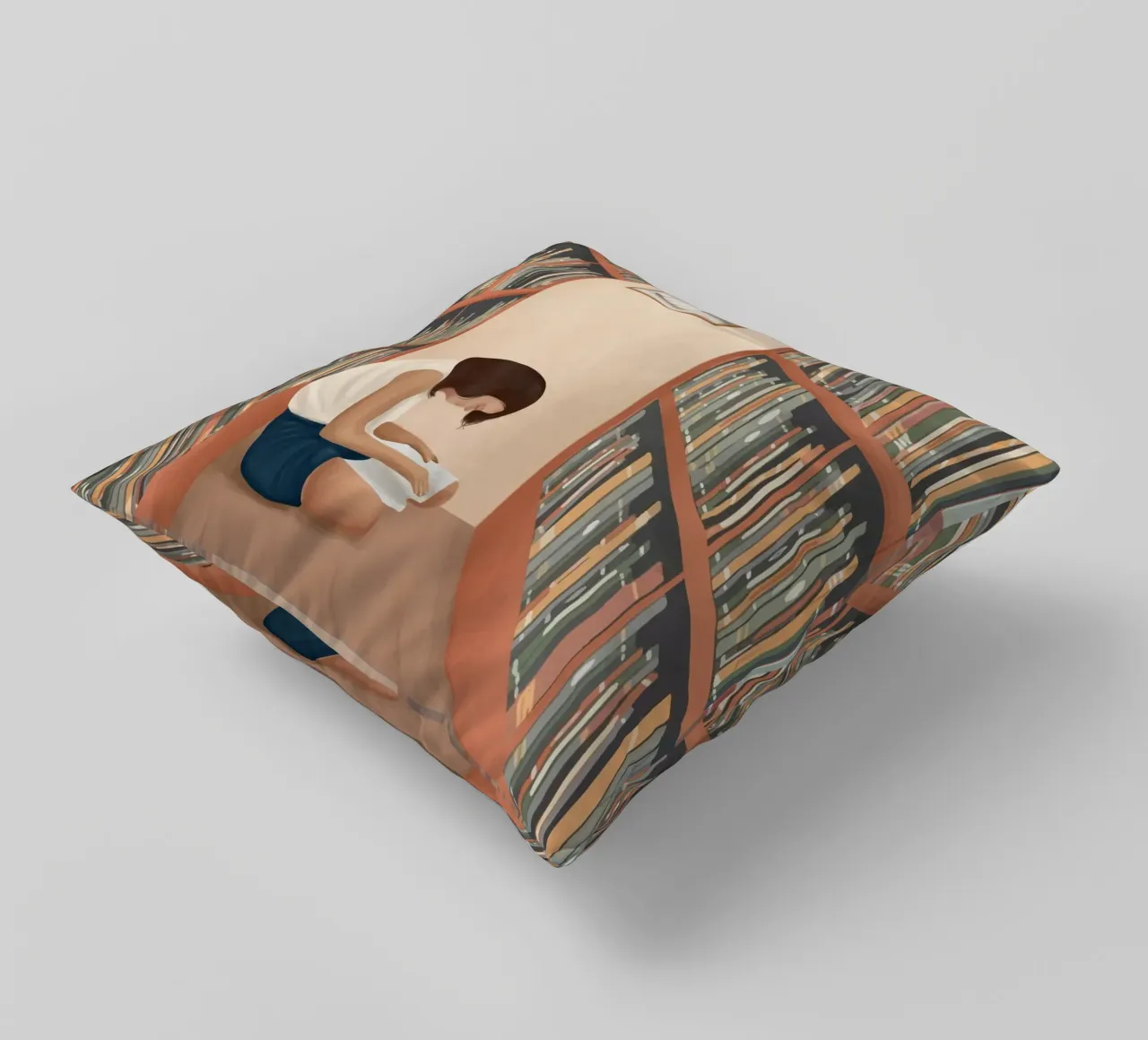 Getting Lost in a Book cuscino da Flow Line