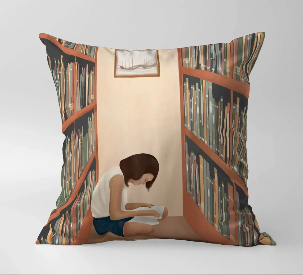 Getting Lost in a Book cuscino da Flow Line