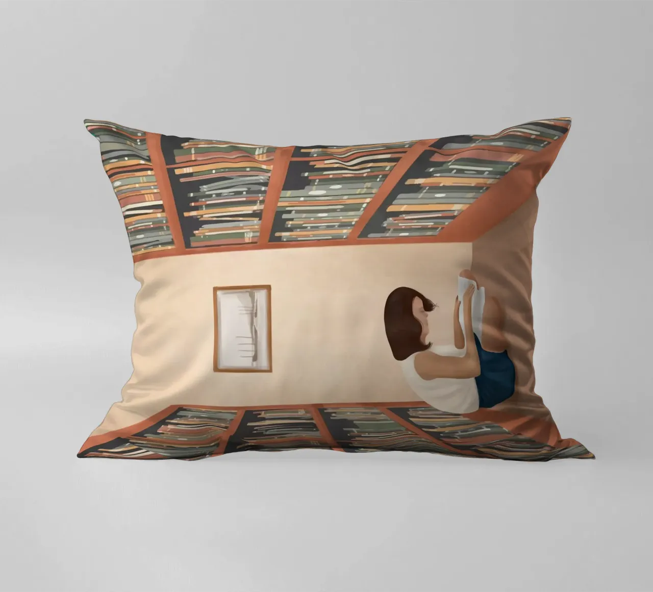 Getting Lost in a Book cuscino da Flow Line