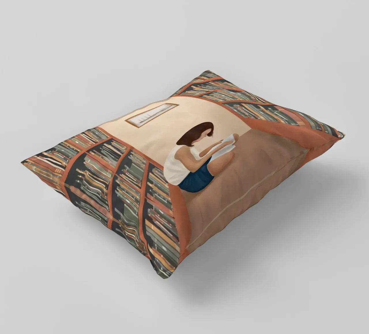 Getting Lost in a Book cuscino da Flow Line