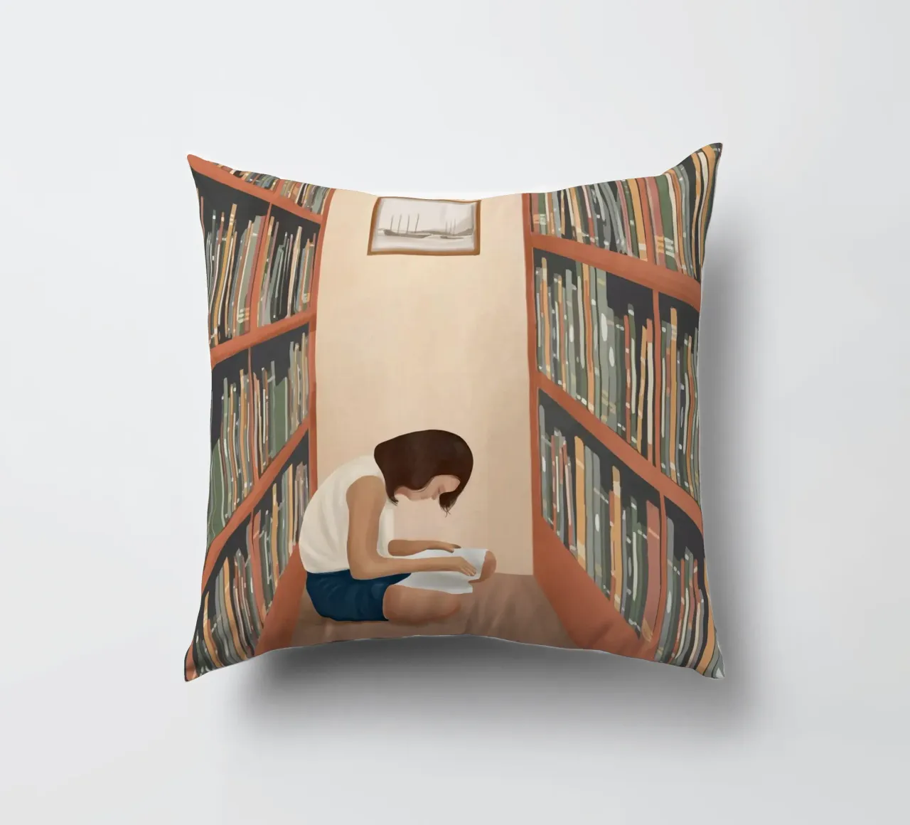 Getting Lost in a Book cuscino da Flow Line