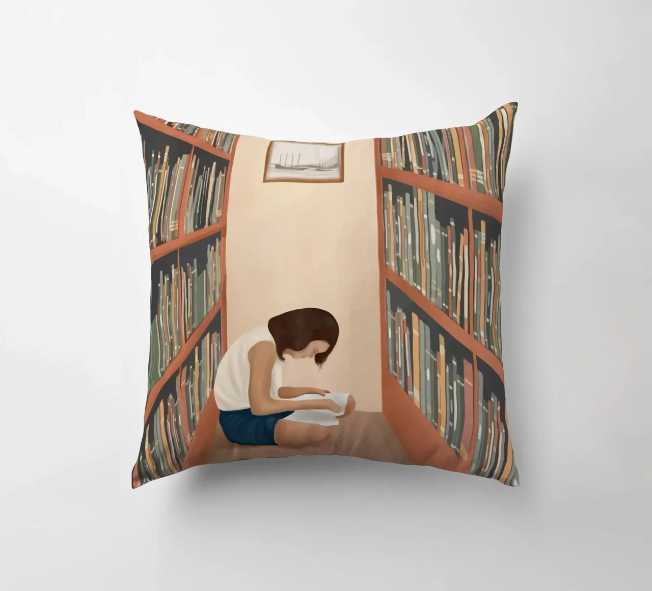 Getting Lost in a Book cuscino da Flow Line