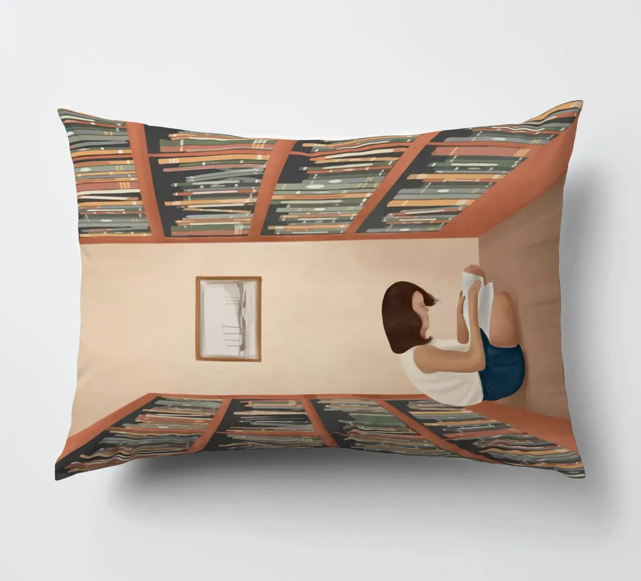 Getting Lost in a Book cuscino da Flow Line