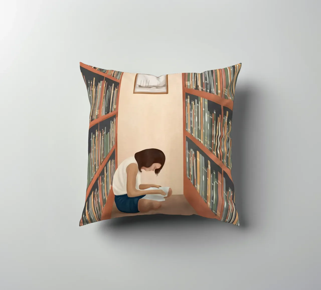 Getting Lost in a Book cuscino da Flow Line