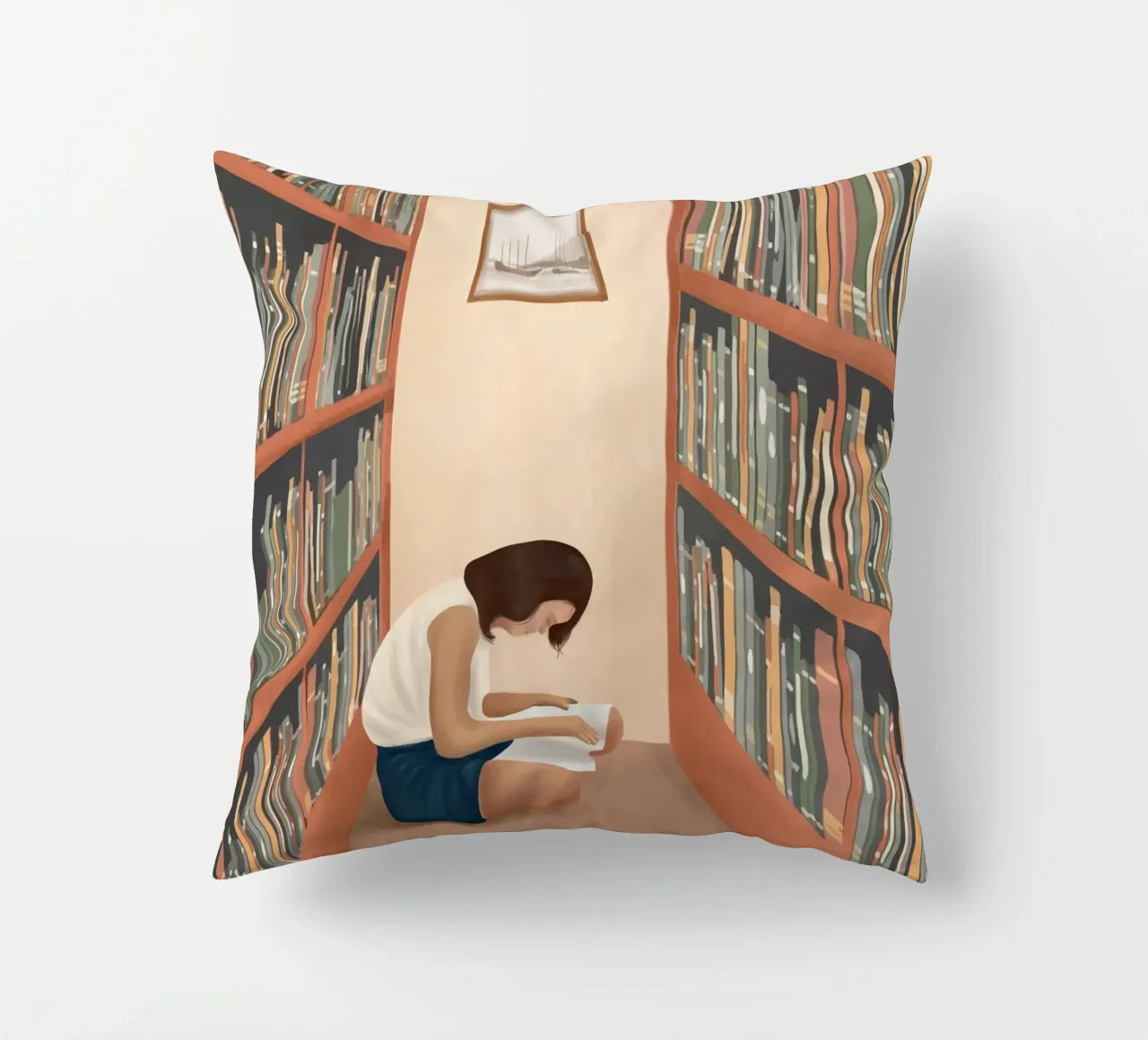 Getting Lost in a Book cuscino da Flow Line