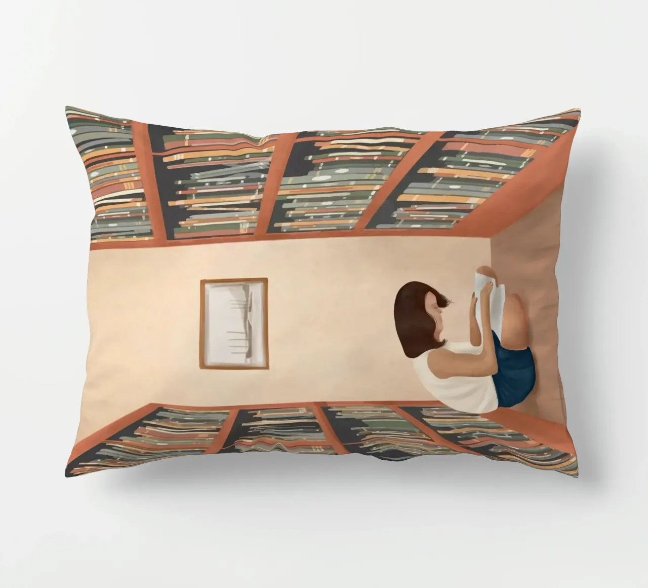 Getting Lost in a Book cuscino da Flow Line