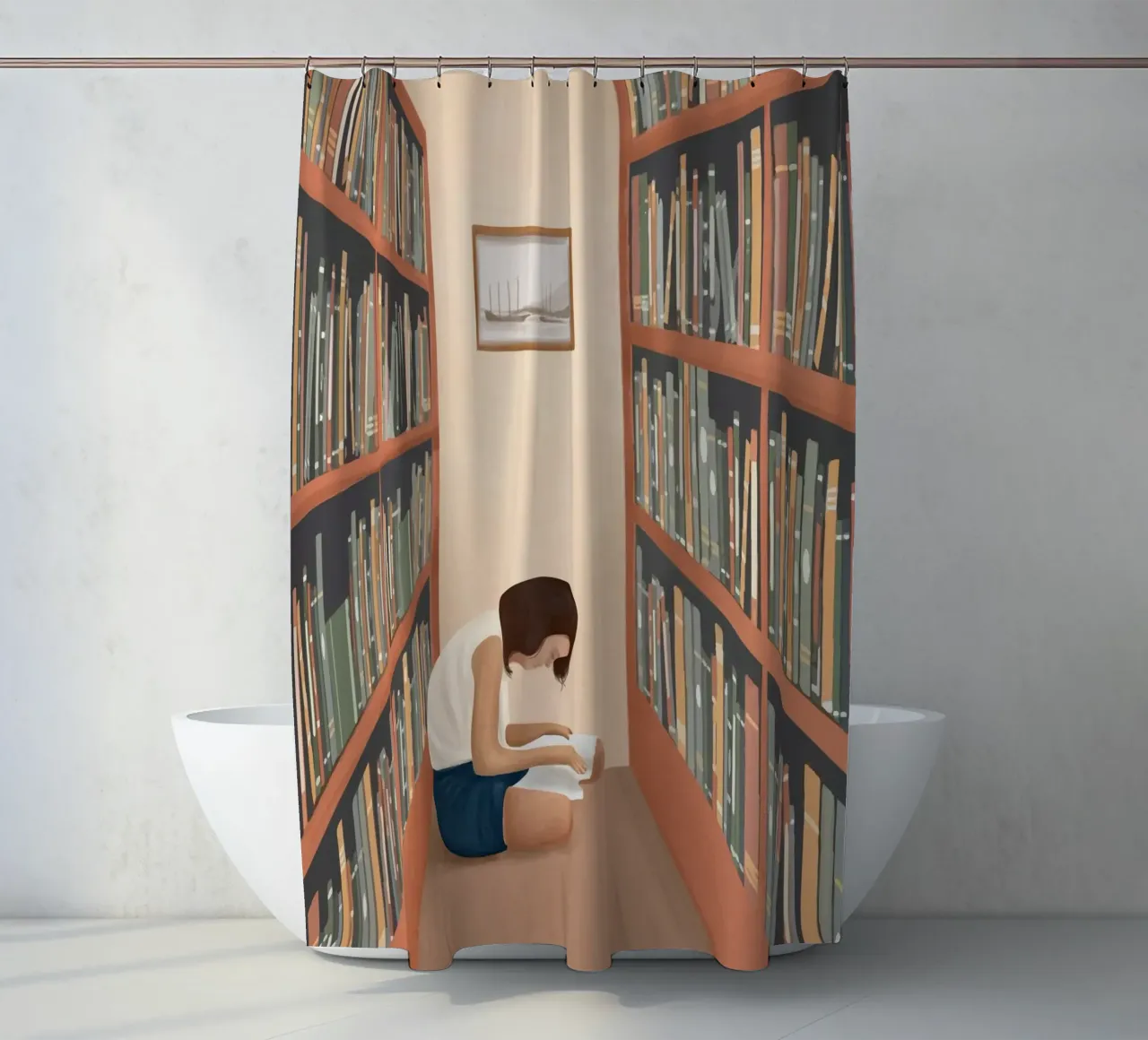 Getting Lost in a Book tenda da doccia da Flow Line
