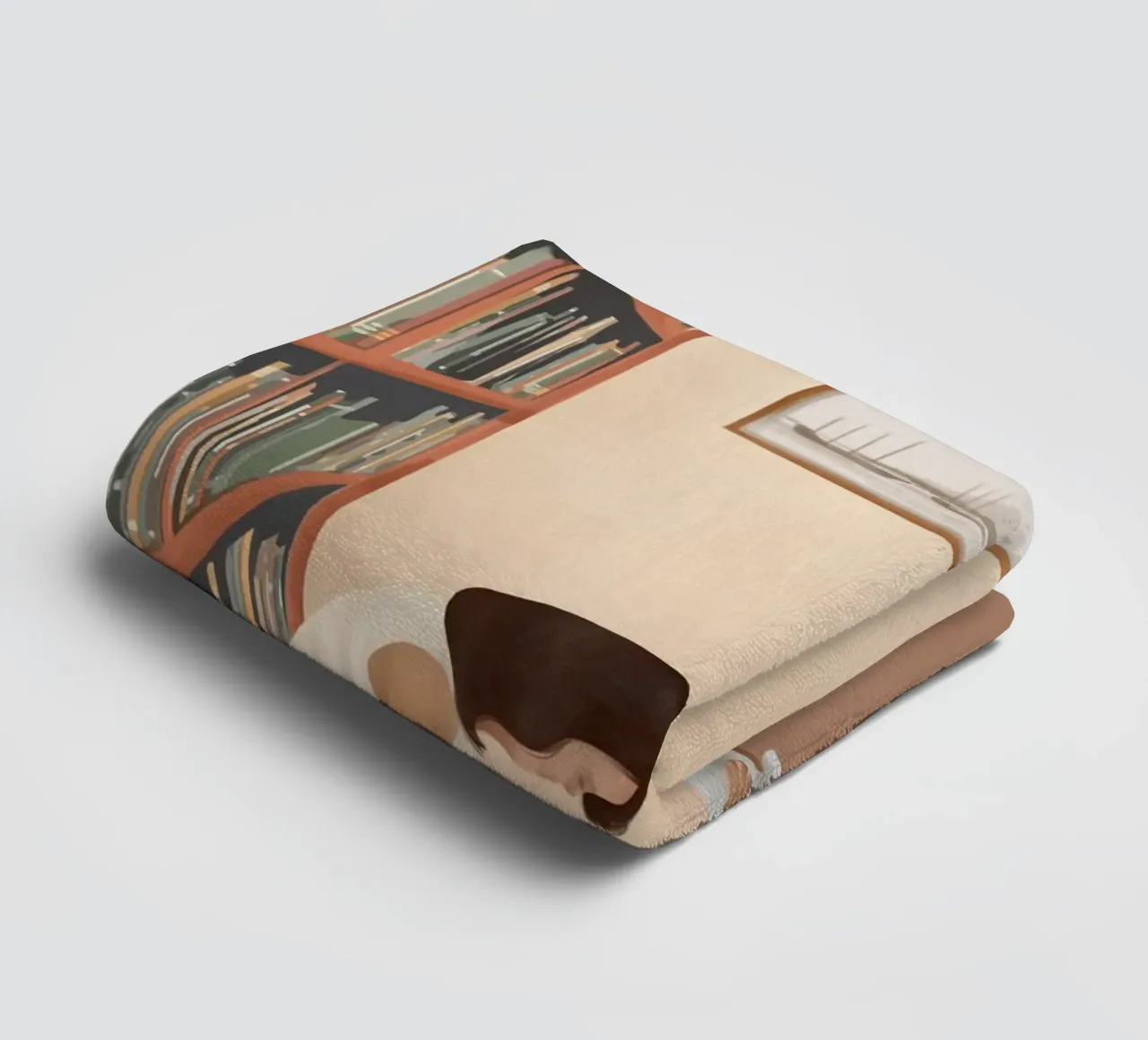 Getting Lost in a Book towel by Flow Line