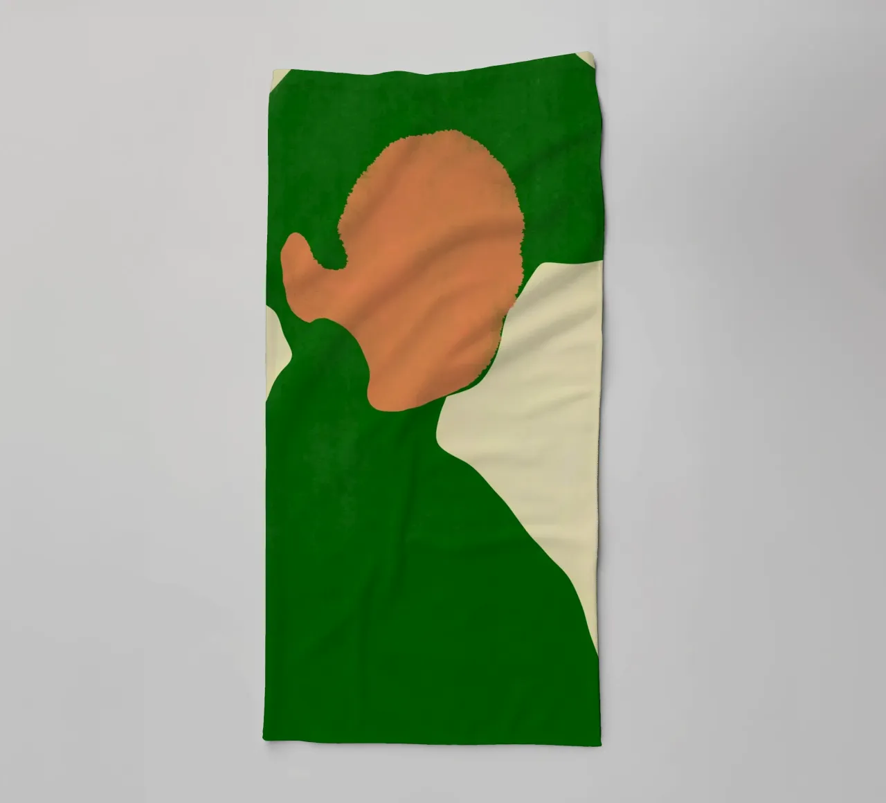 Minimal portrait towel by Little Dean