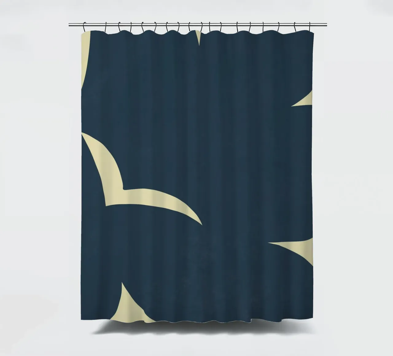 Abstract silhouette 05 shower curtain by Little Dean
