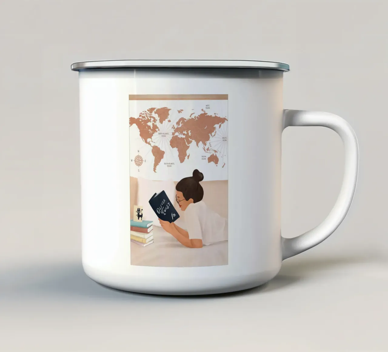 Good Read 03 tazza in smalto da Flow Line