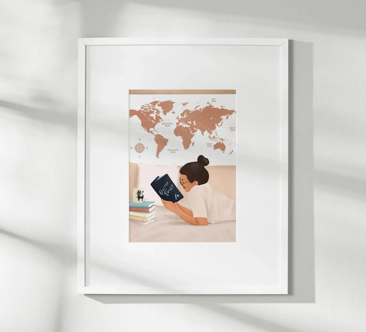 Good Read 03 poster con telaio in legno da Flow Line
