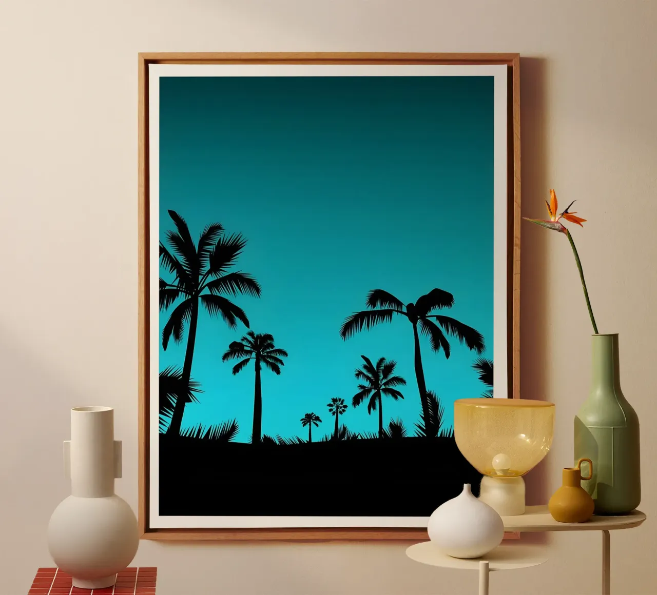 Island Vibes canvas with Floater frame by luxi&lace