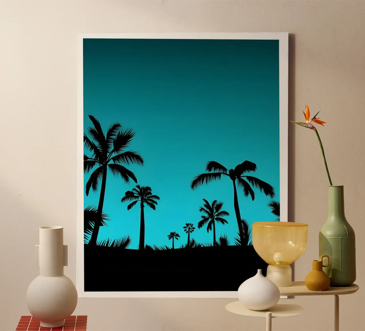 Island Vibes canvas with Floater frame by luxi&lace