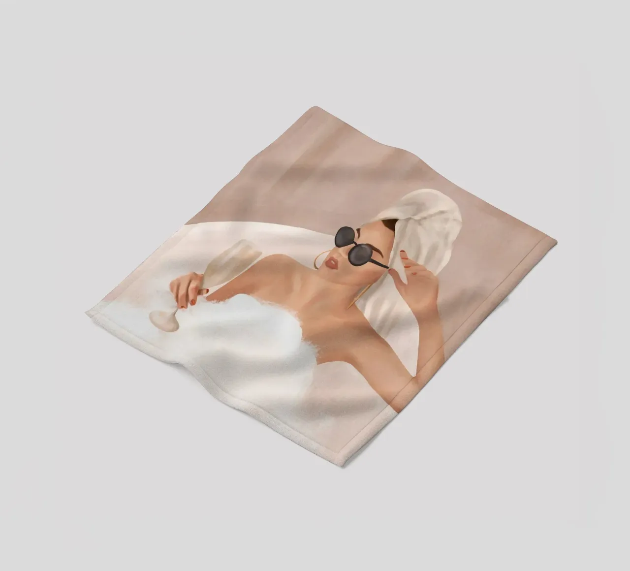 Friday Evening fleece blanket by Flow Line