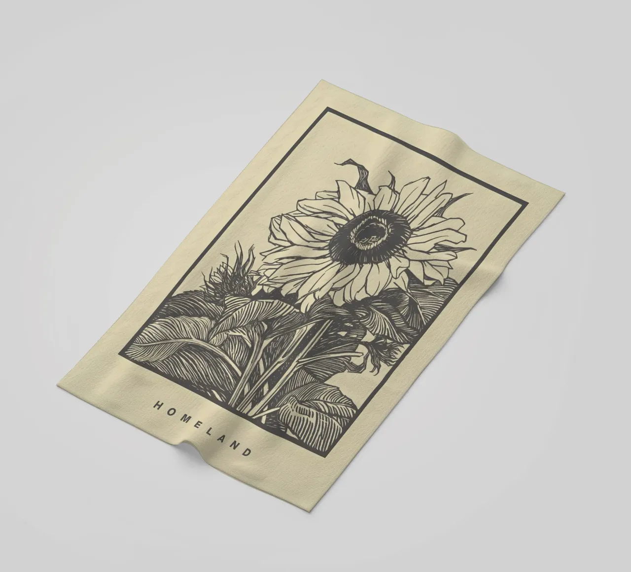 Homeland Sunflower beach towel by Olivia Creator