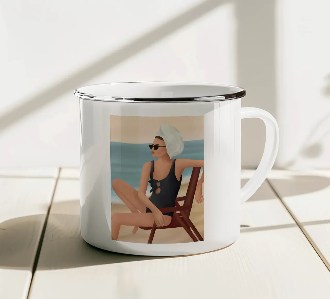 Beach Life tazza in smalto da Flow Line