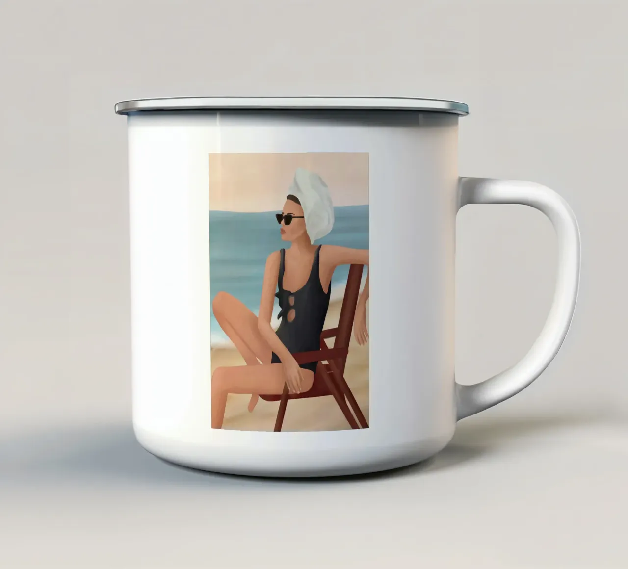Beach Life tazza in smalto da Flow Line