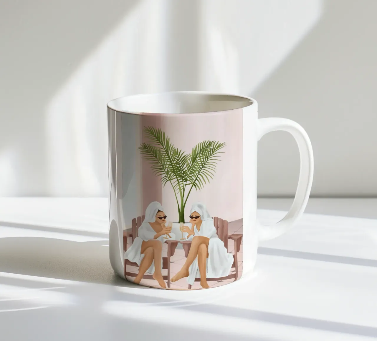 Morning with a friend III tazza in ceramica da Flow Line