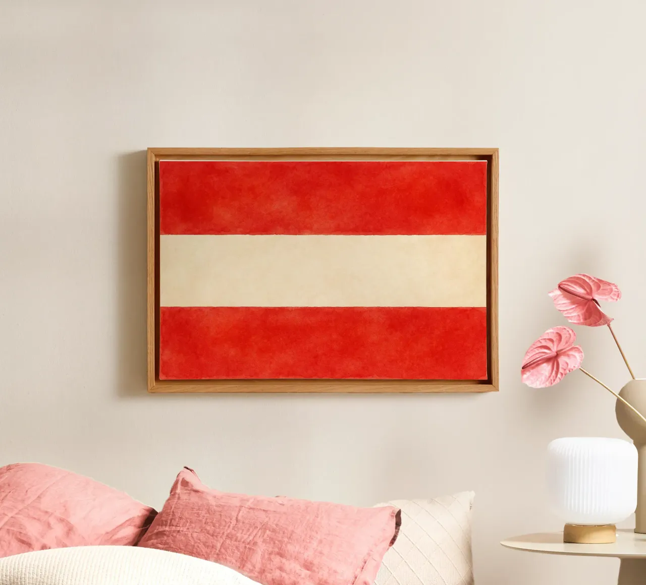 Pittura della bandiera dell'Austria tela con Cornice a cassetta da Kania