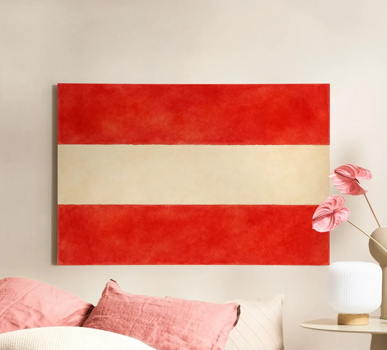 Pittura della bandiera dell'Austria tela con Cornice a cassetta da Kania