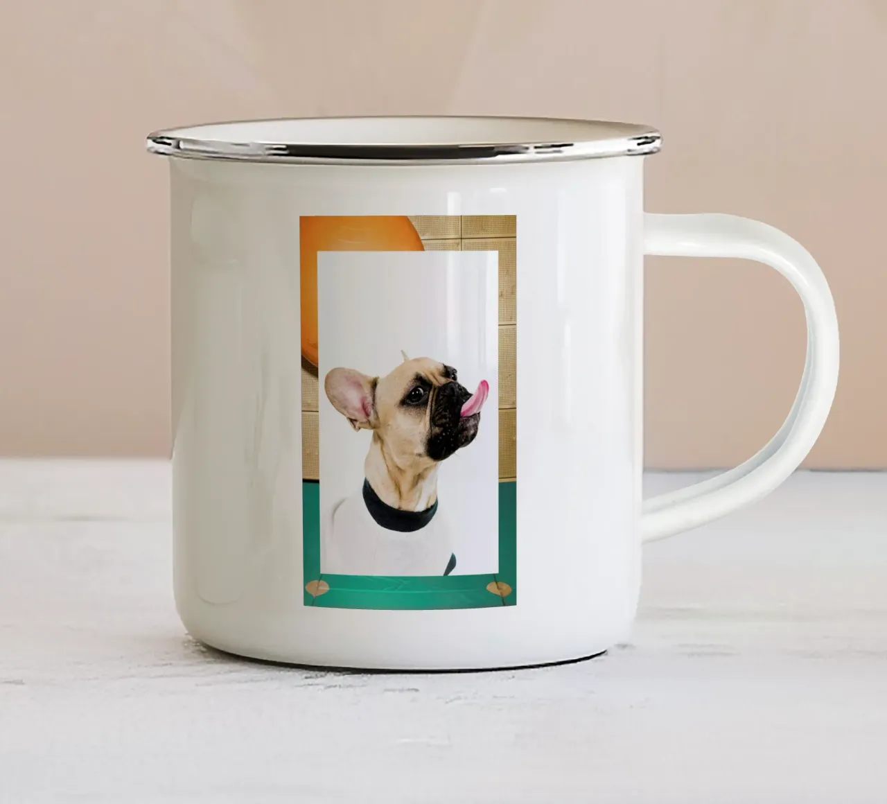 The Tailwaggers 4-3 taza de esmalte de Paul Aidan Perry