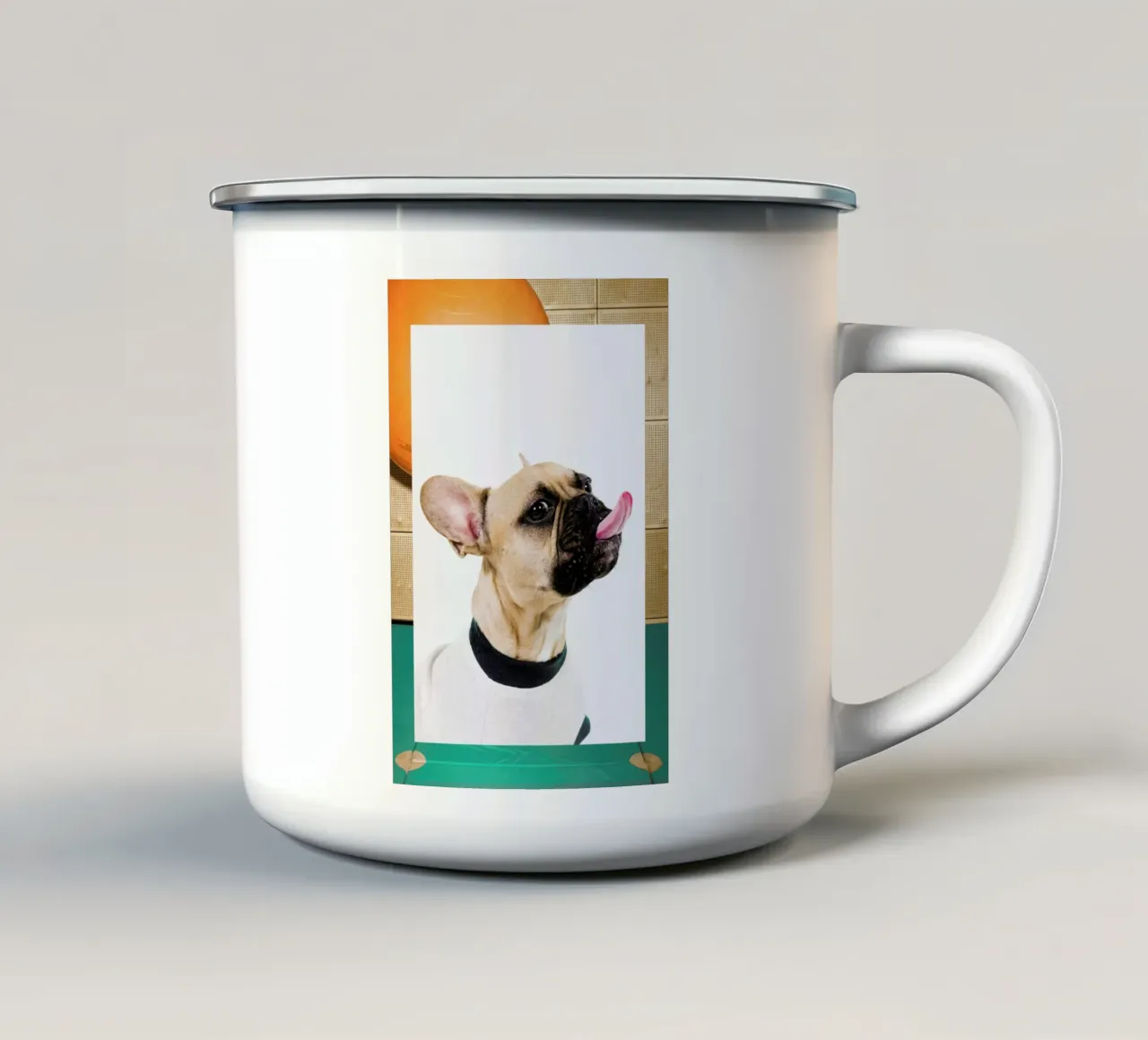 The Tailwaggers 4-3 taza de esmalte de Paul Aidan Perry