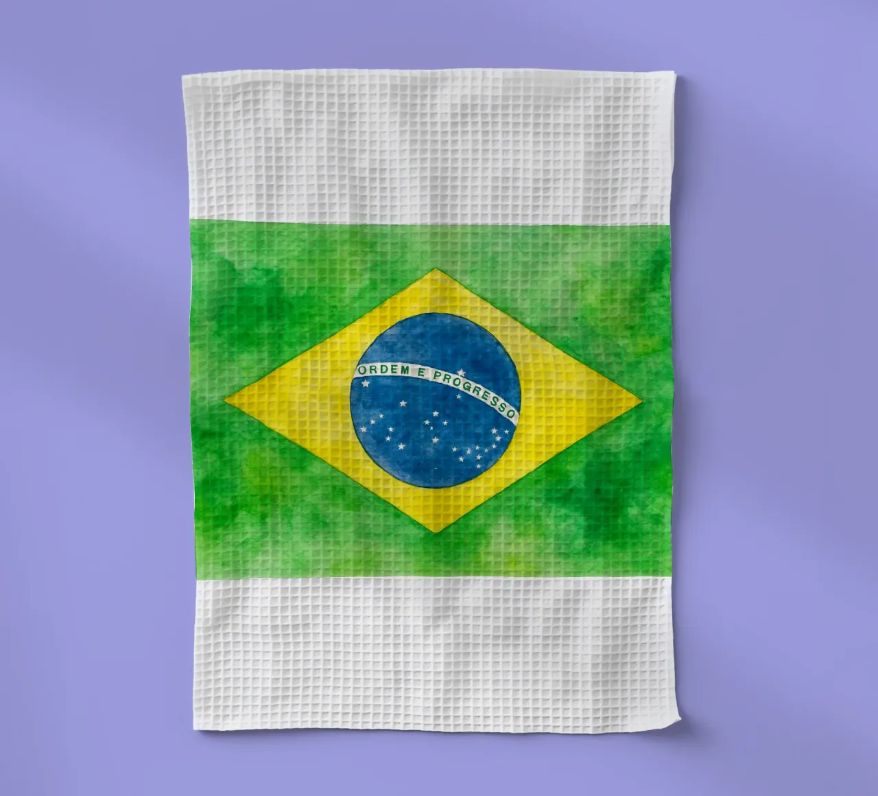 Peinture du drapeau brésilien torchon de Kania
