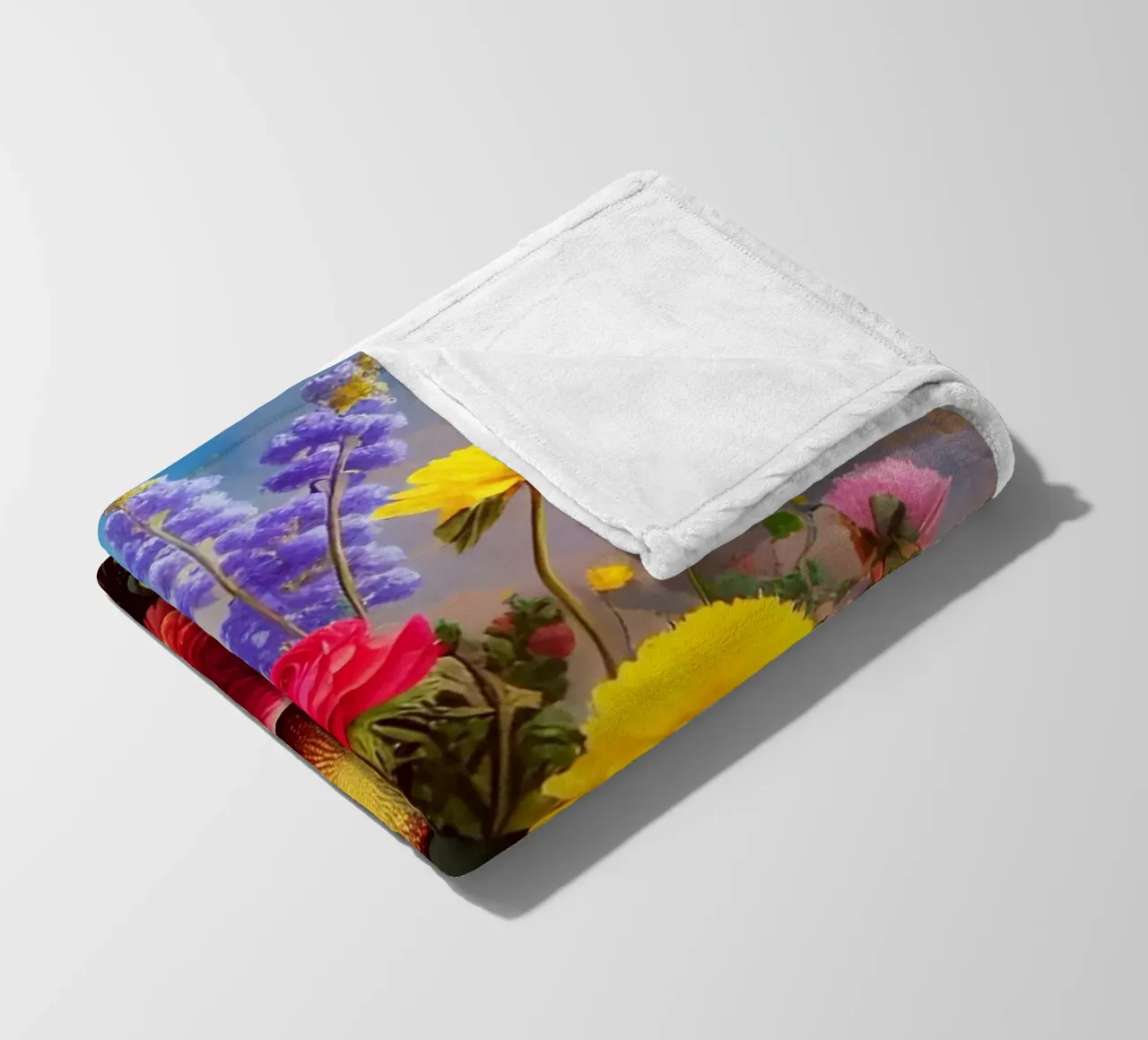 Strandway, The Great Bloom and Light Play fleece blanket by Strandweg