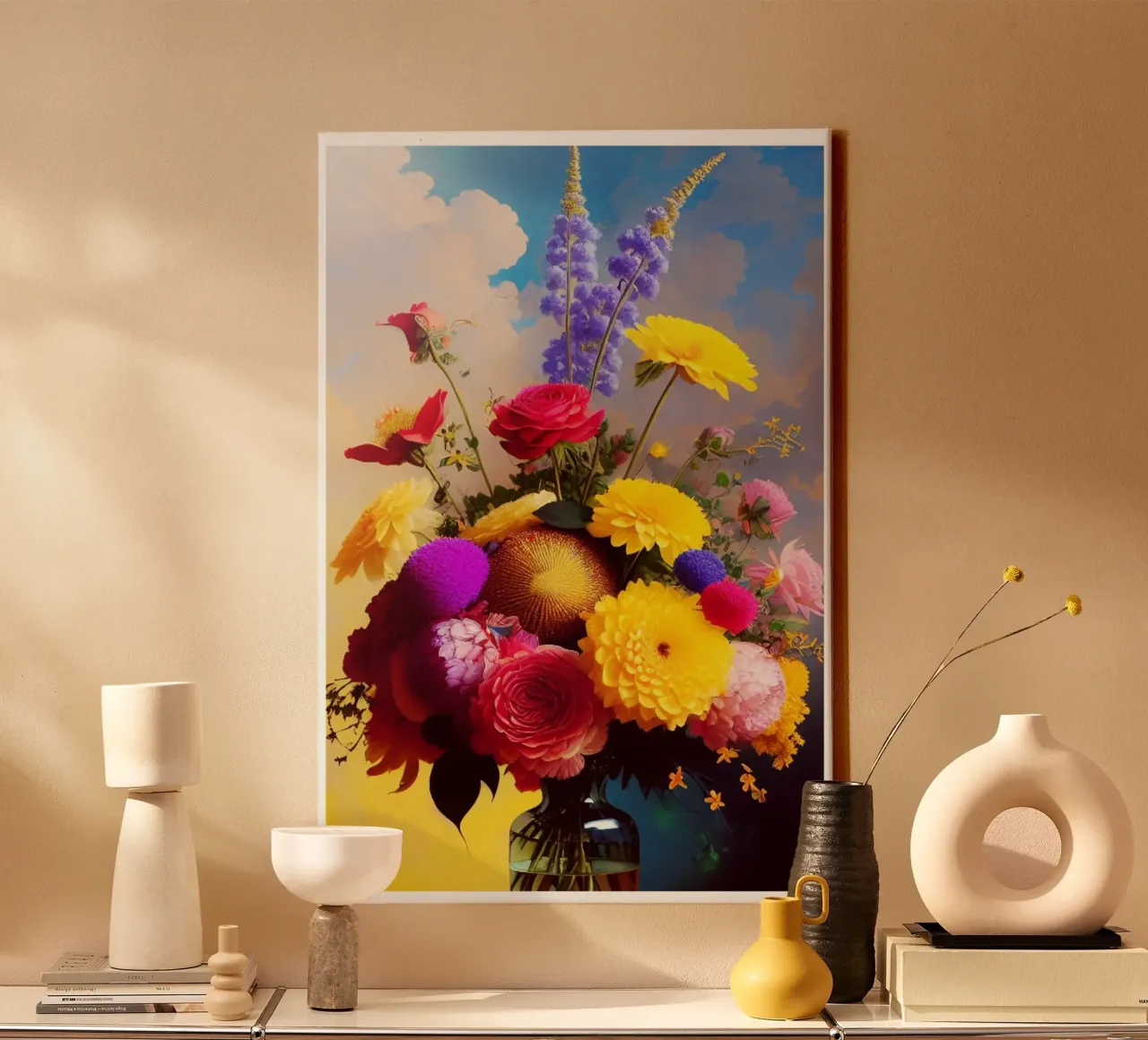 The Great Bloom and Light Play by Strandway canvas with Floater frame by Strandweg