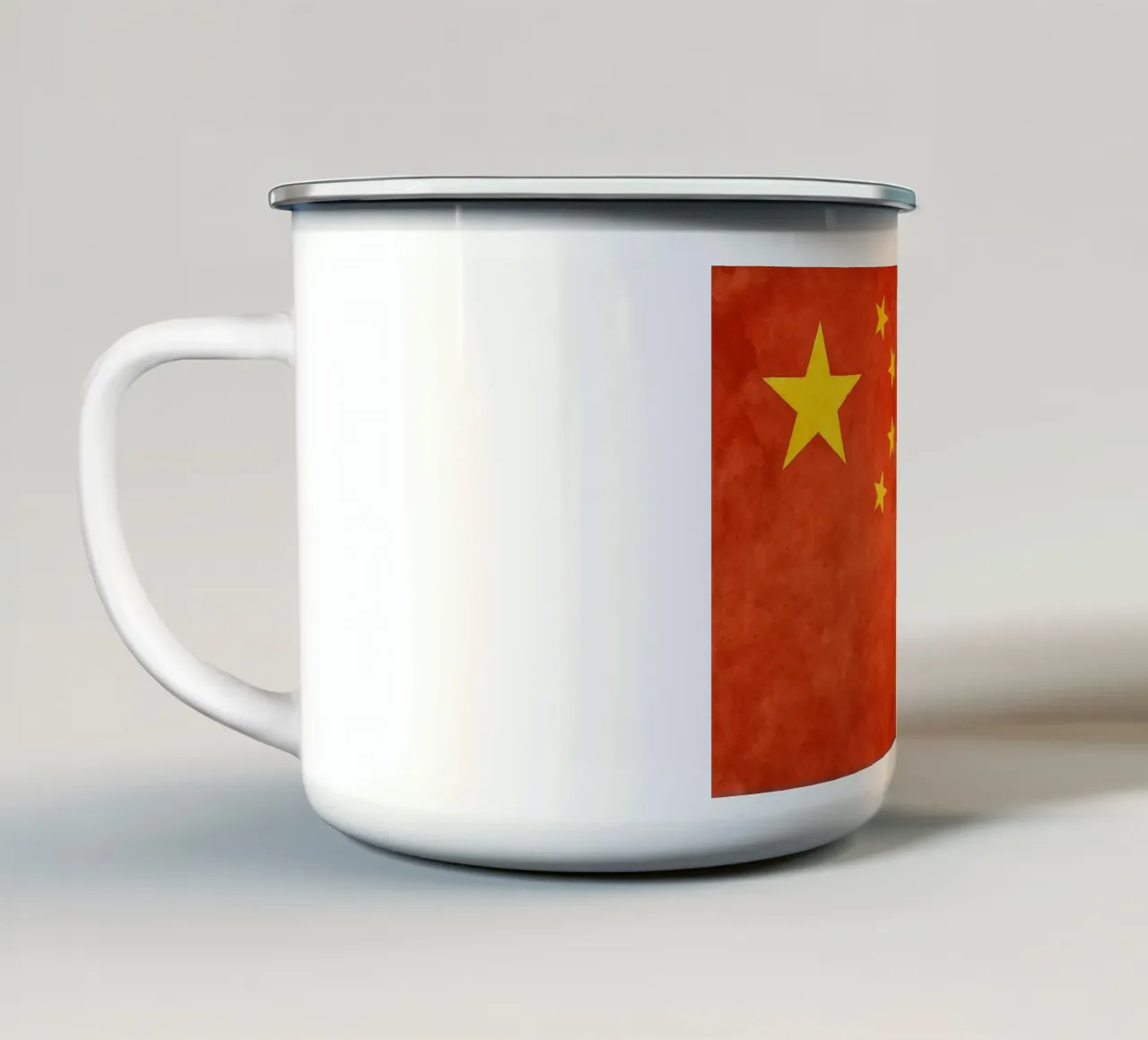 Pittura della bandiera cinese tazza in smalto da Kania