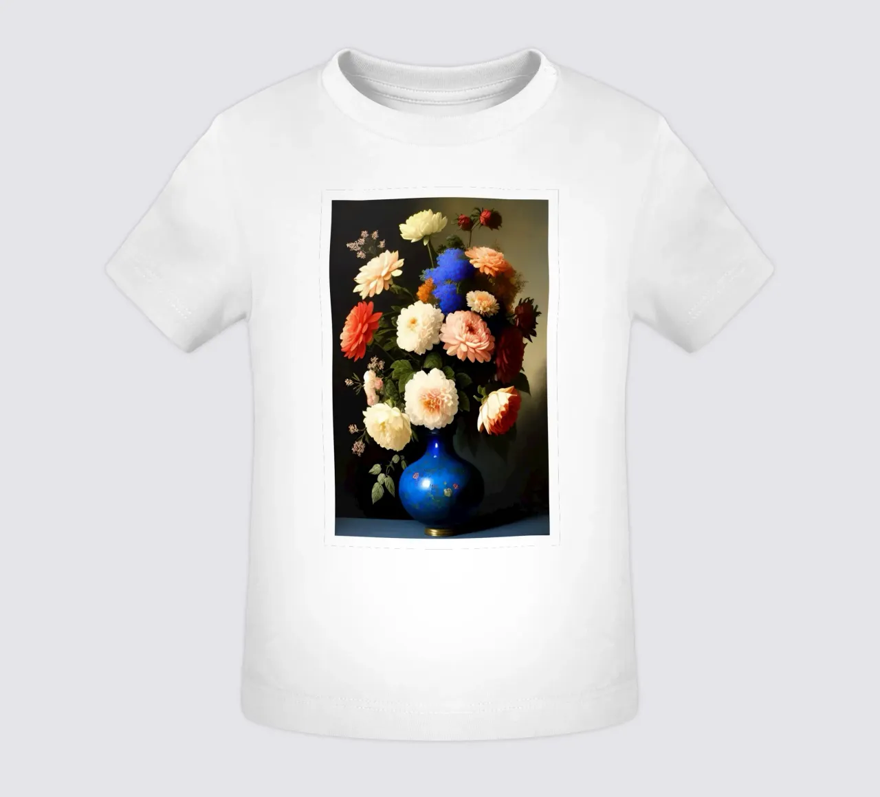 Harmonie en Schaduwen in Blauwe Vaas van Strandway baby t-shirt van Strandweg