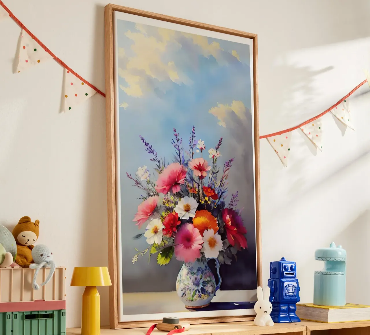 Strandway, Hemelse wilde bloemen canvas van Strandweg