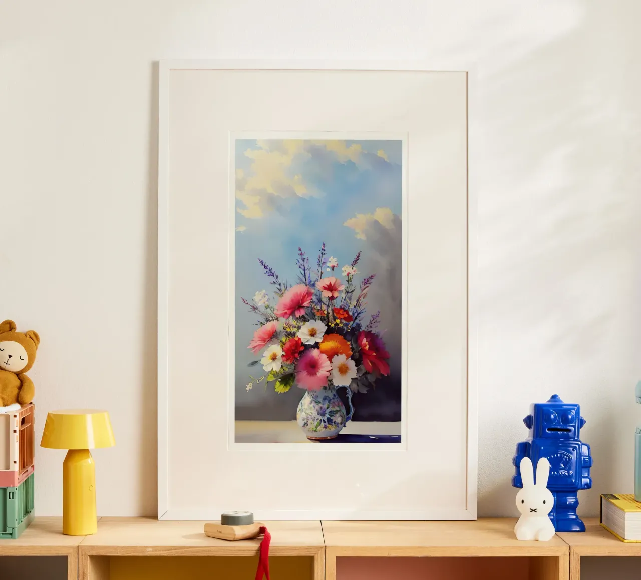 Strandway, Fiori selvatici celesti carta hahnemühle da Strandweg