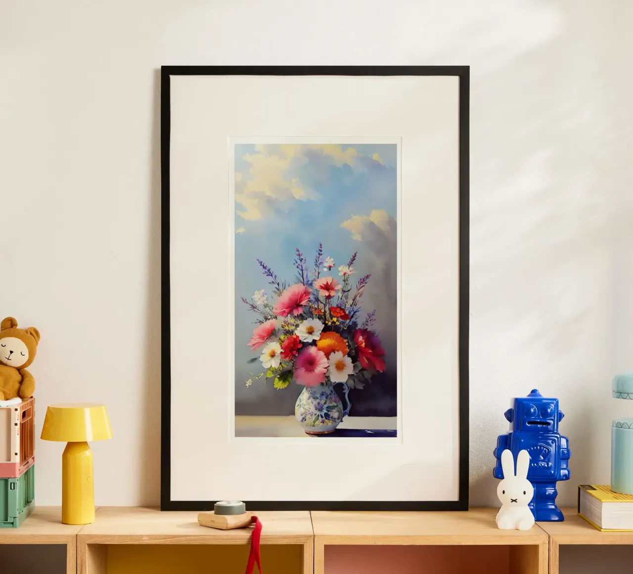 Strandway, Fiori selvatici celesti carta hahnemühle da Strandweg