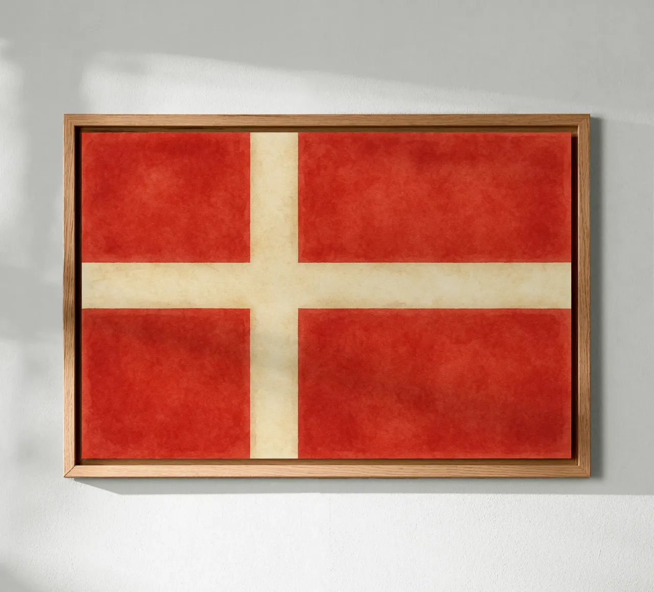 Vlaggen schilderen Denemarken canvas met Baklijst van Kania