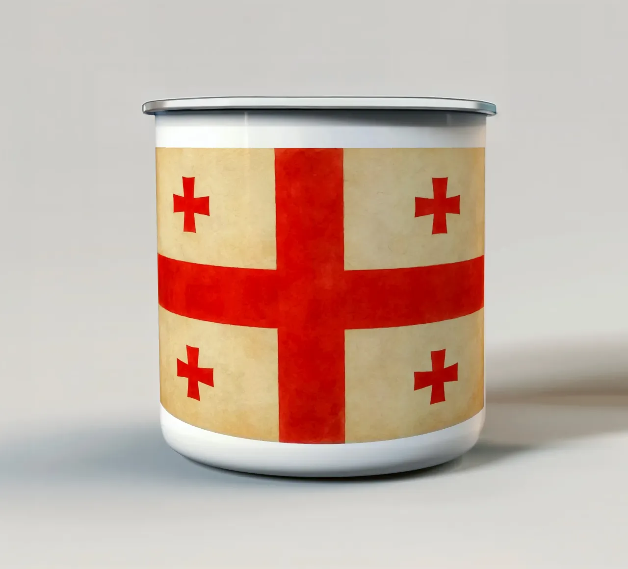 Georgia Flag Painting tazza in smalto da Kania