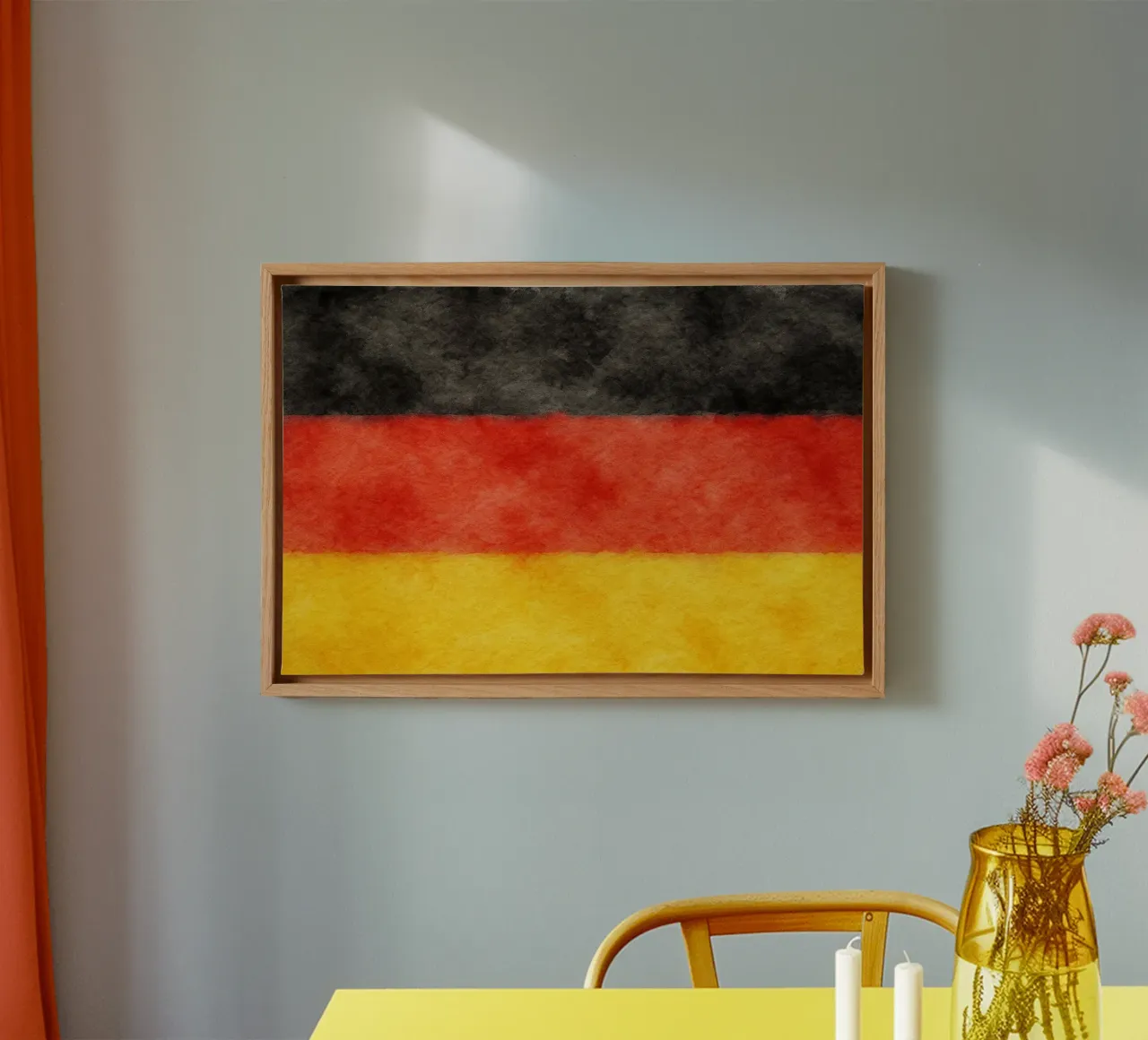 Pittura della bandiera della Germania tela con Cornice a cassetta da Kania