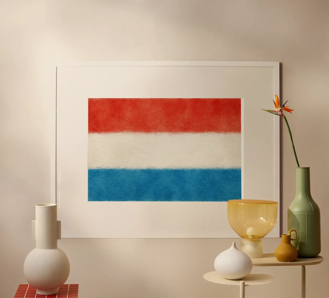 Pittura della bandiera del Lussemburgo poster da Kania