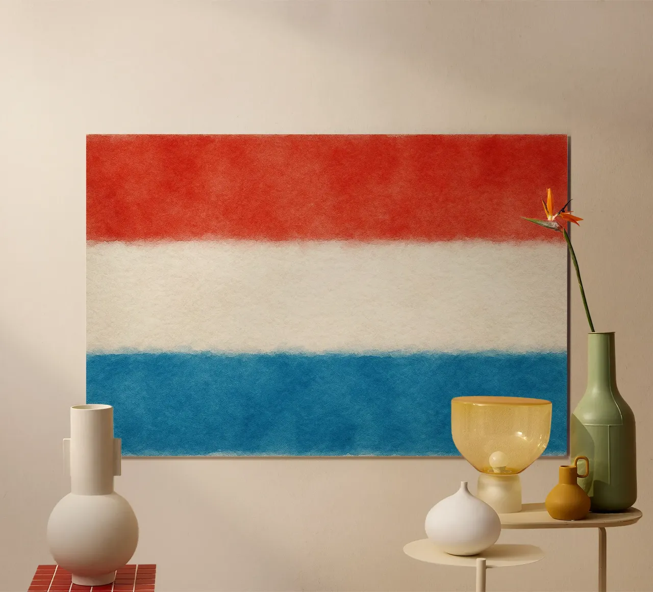 Pittura della bandiera del Lussemburgo poster da Kania