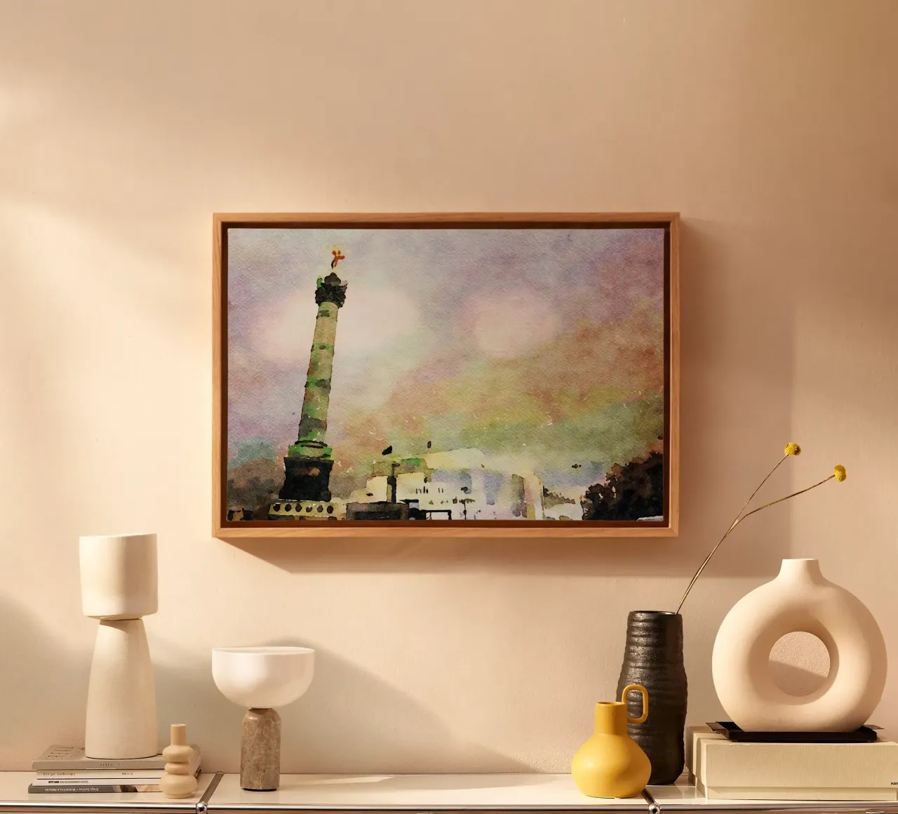 Parijs canvas met Baklijst van Massimo Frascogna