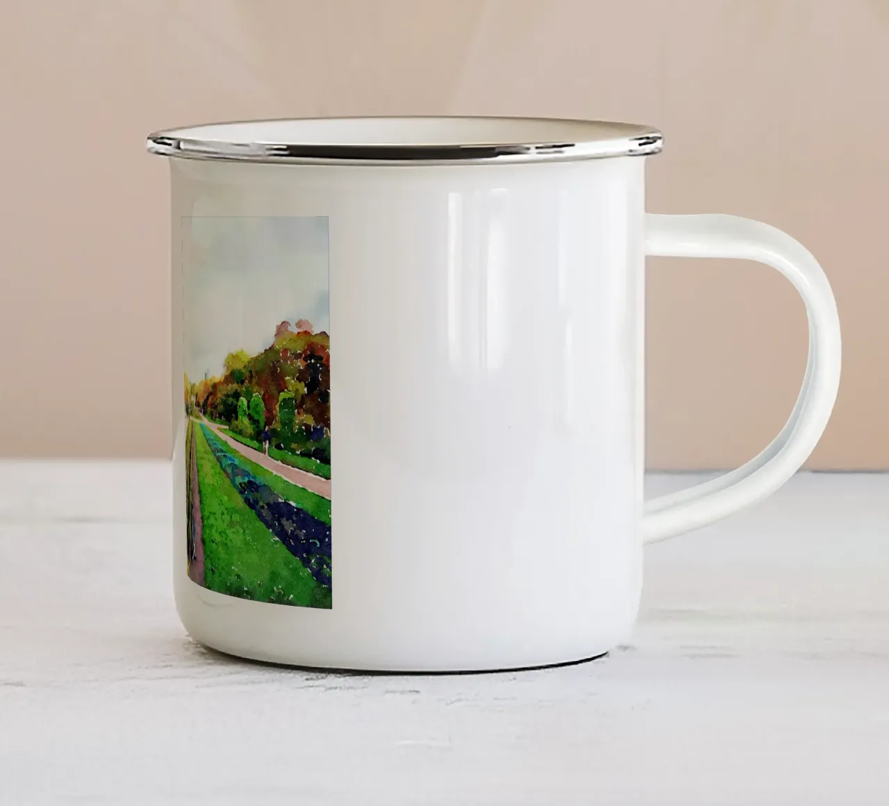 A Parigi tazza in smalto da Massimo Frascogna