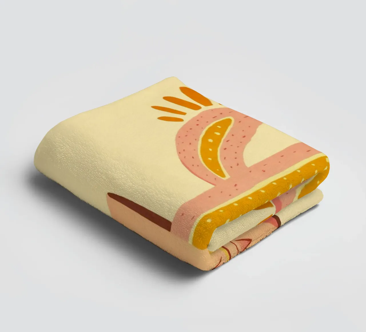 Zuidwest Boho Vibes Cactus badhanddoek van Andrea Haase Modern Home