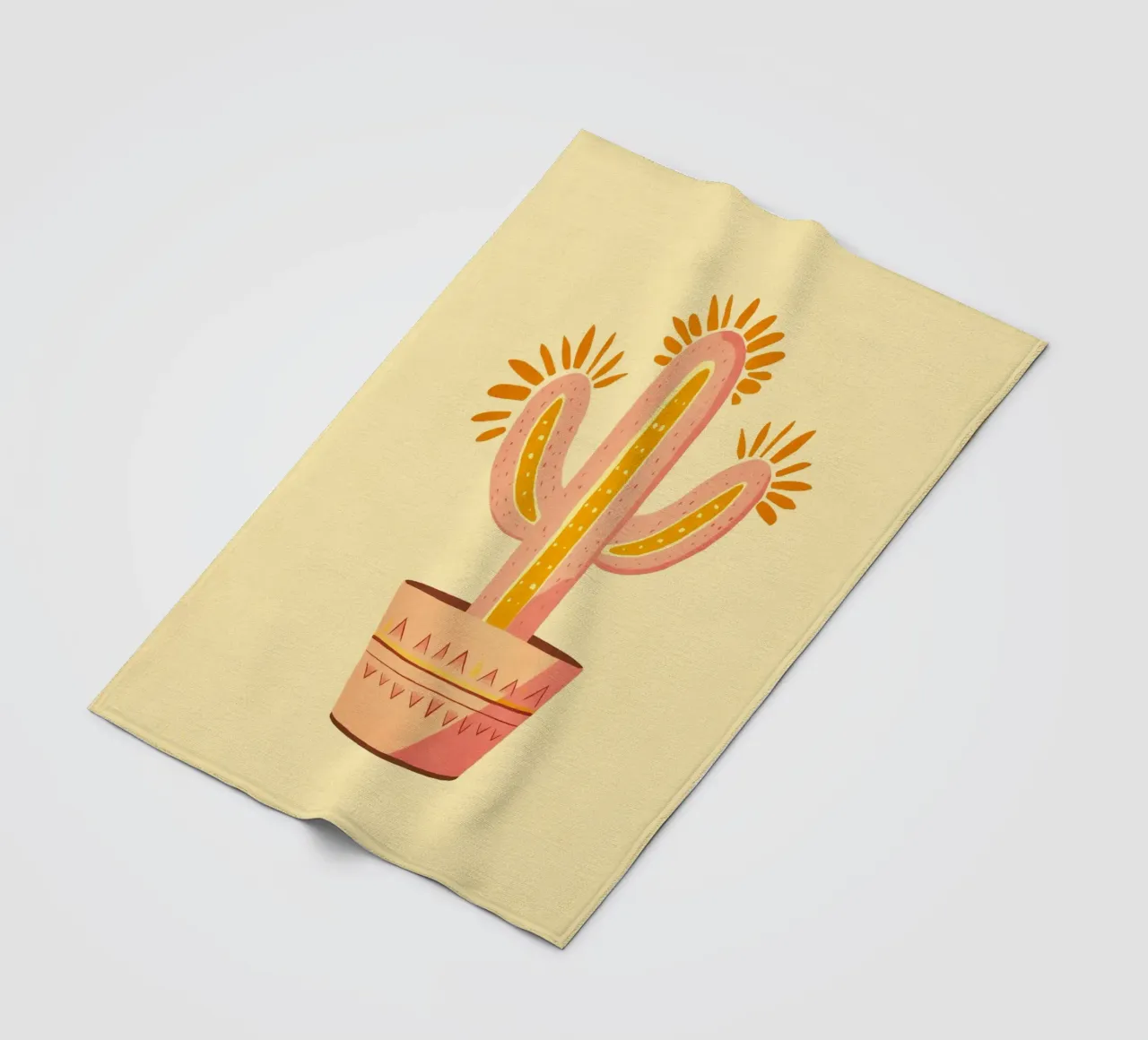 Cactus Boho Vibes del sud-ovest coperta in pile da Andrea Haase Modern Home