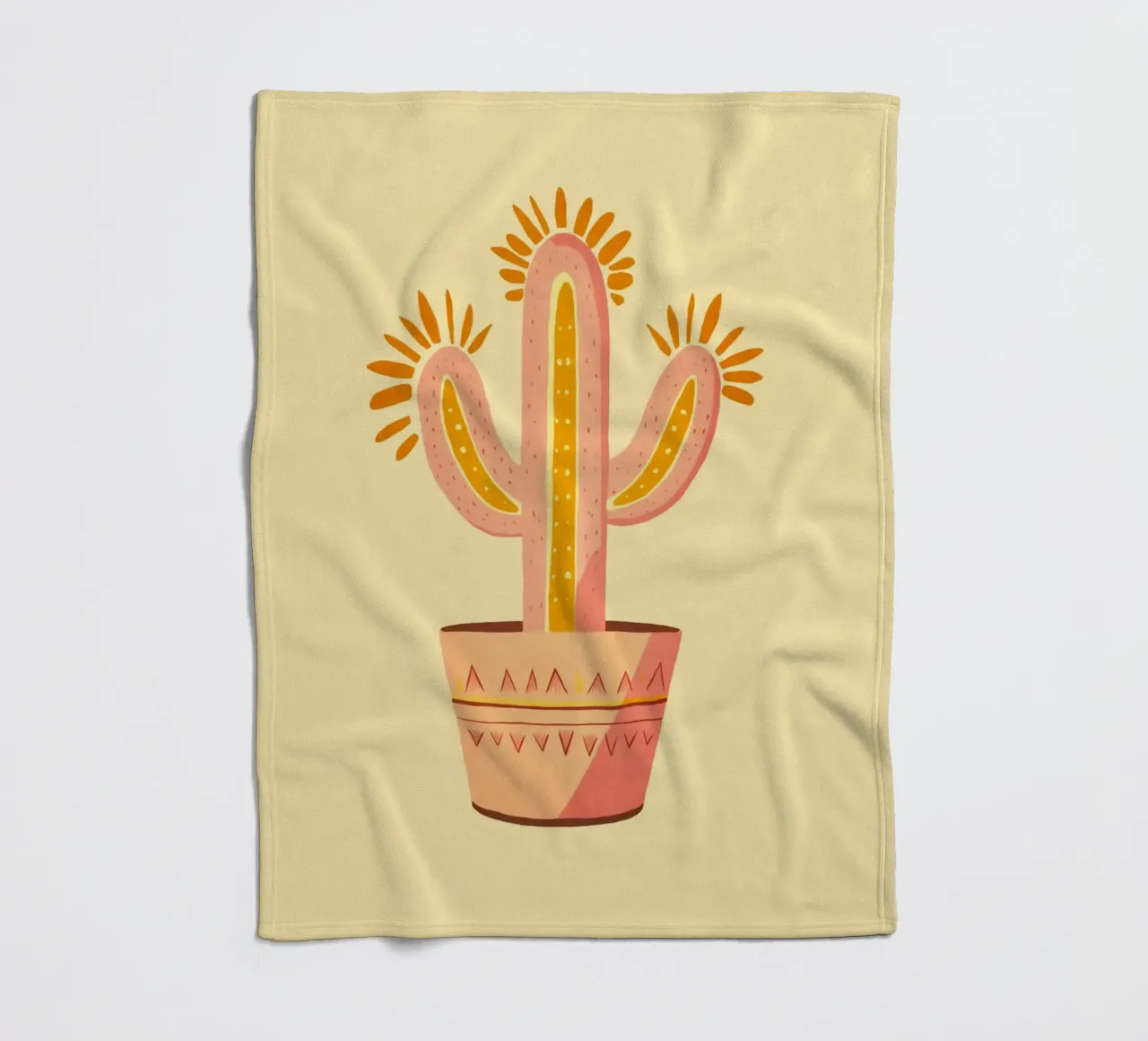 Cactus Boho Vibes del sud-ovest coperta in pile da Andrea Haase Modern Home