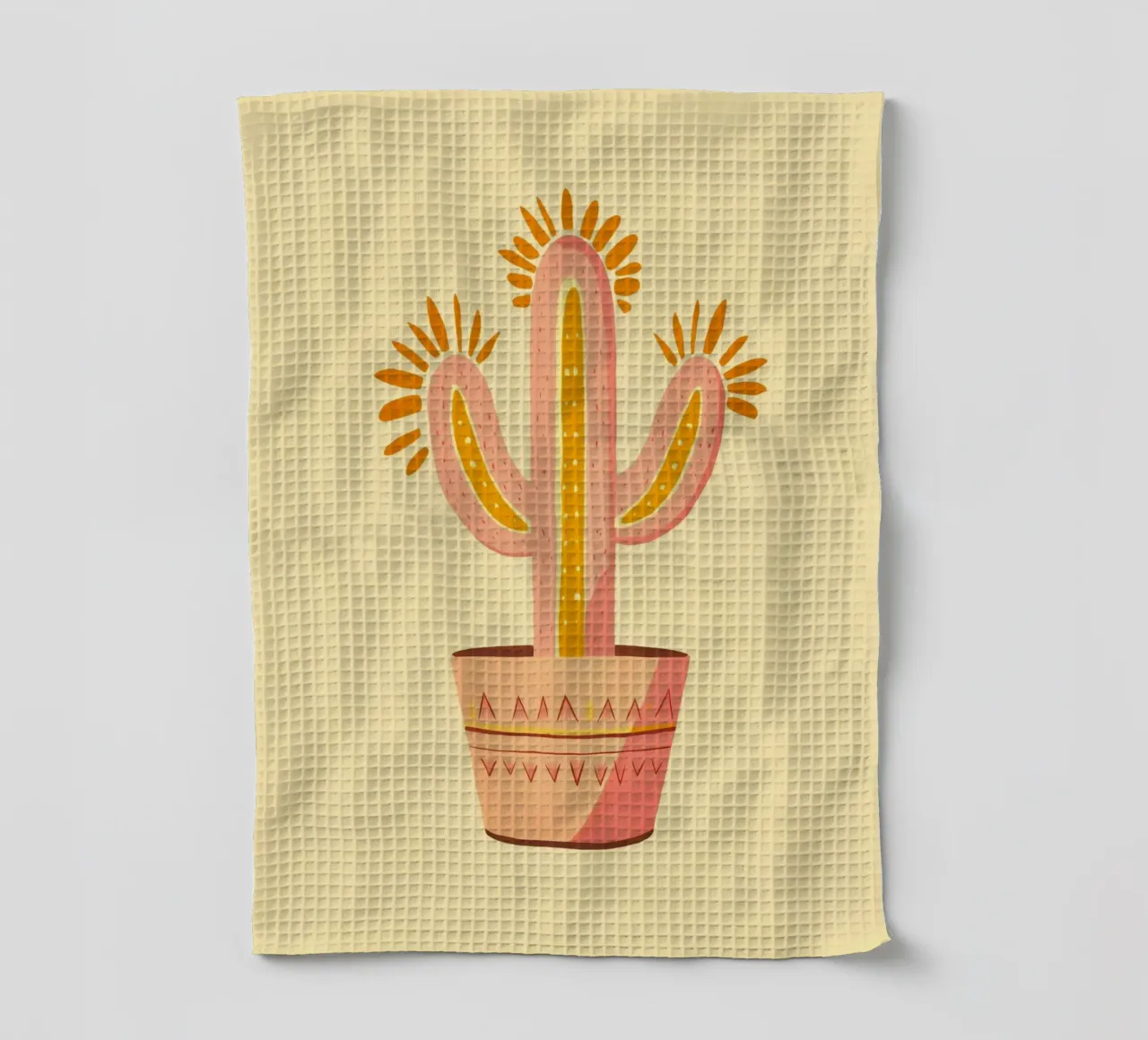 Zuidwest Boho Vibes Cactus theedoek van Andrea Haase Modern Home