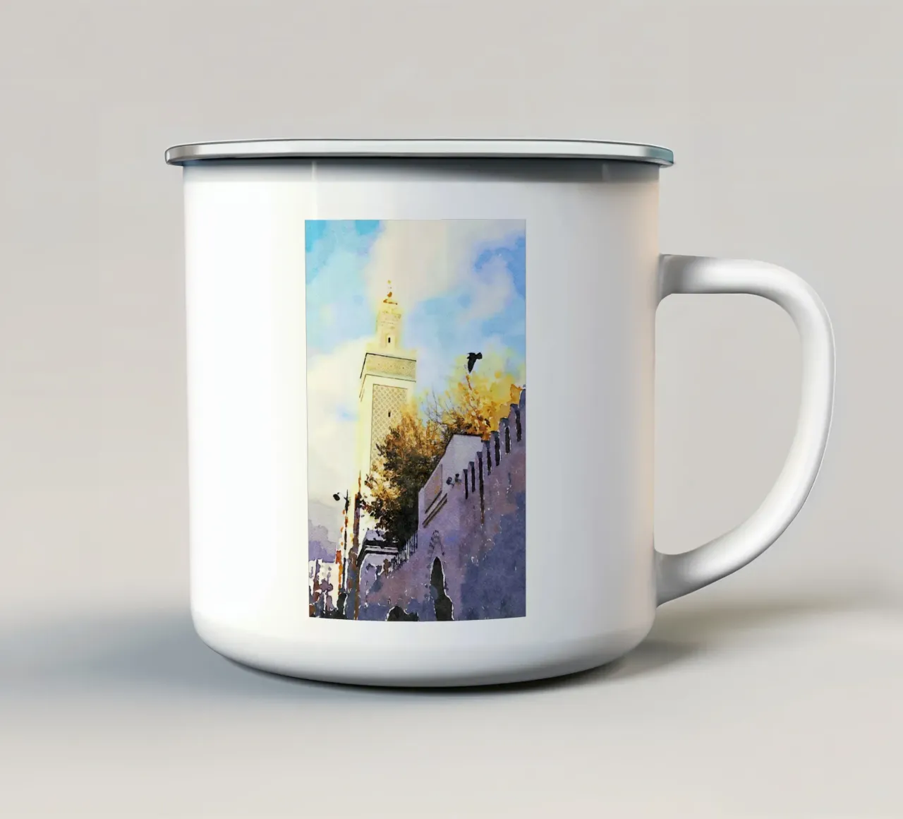 A Parigi tazza in smalto da Massimo Frascogna