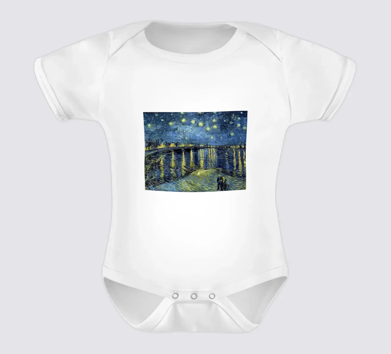 Vernice notte stellata body neonato maniche corte da ValerieArt