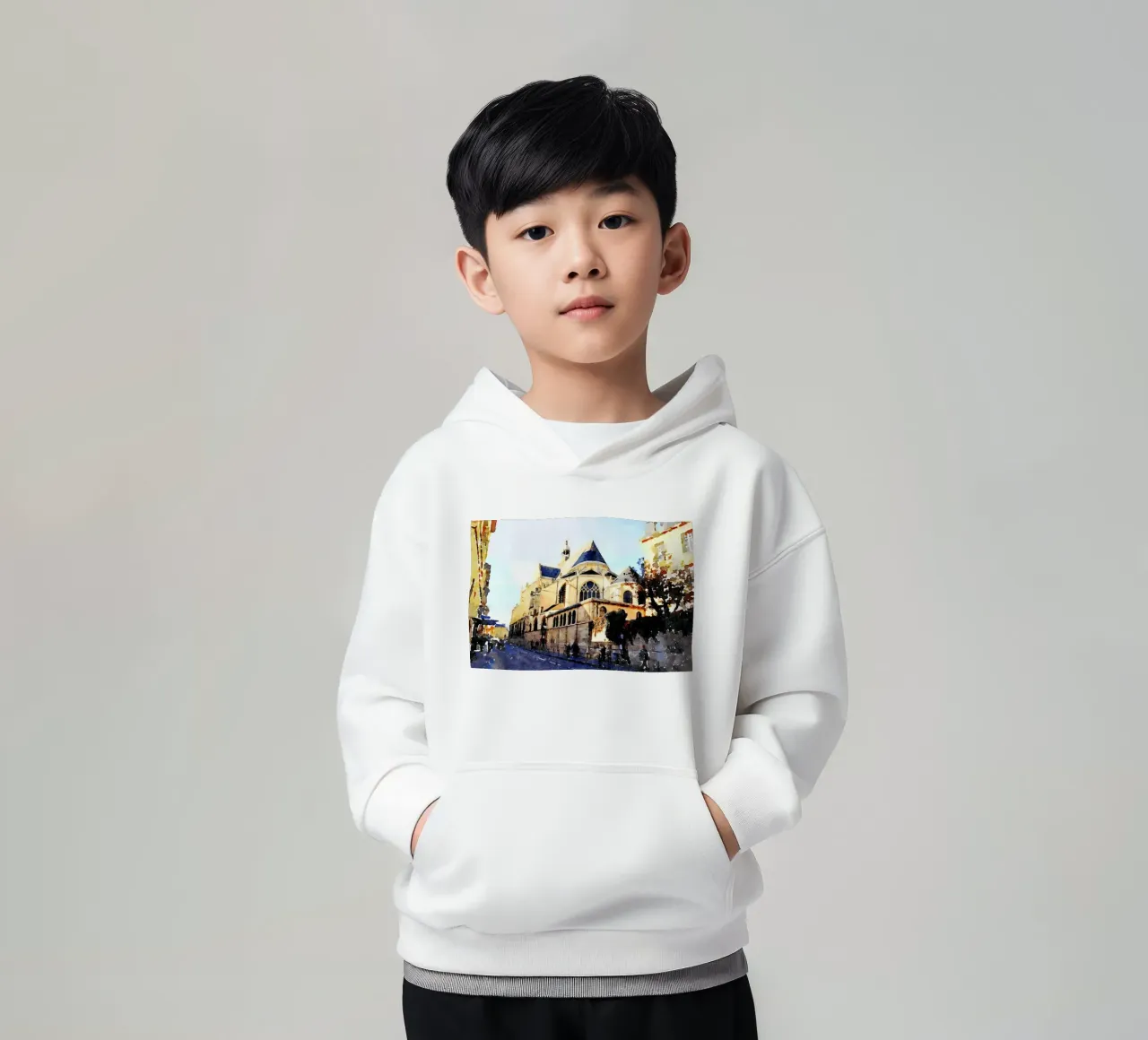 À Paris sweat à capuche enfant de Massimo Frascogna