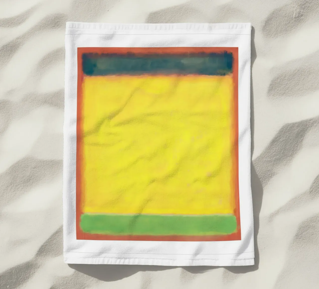 Sans titre (bleu, jaune, vert sur rouge) 1954 par Mark Rothko serviette de plage de Spencer Farrell2